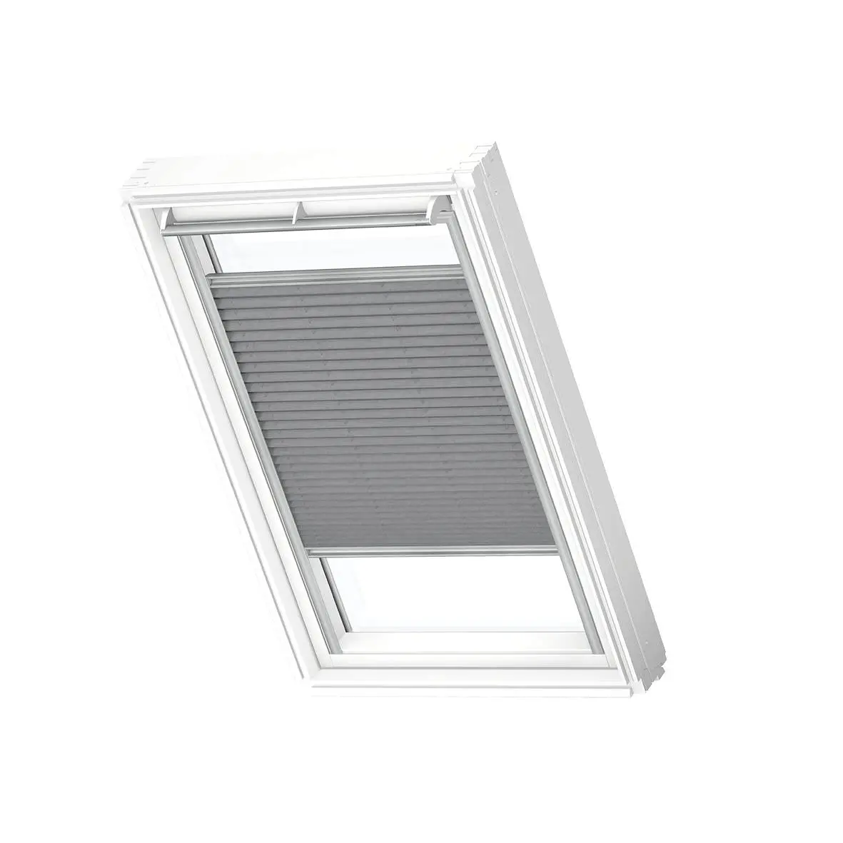 VELUX Vorteils-Set Plissee mit Hitzeschutz FOL C02 1282S Grau 1282, Schiene Alu Natur-FOLC021282S VELUX Vorteils-Set Plissee mit Hitzeschutz FOL C02 1282S Grau 1282, Schiene Alu Natur-FOLC021282S
