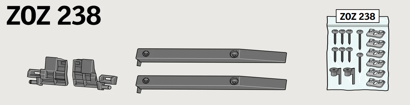 VELUX ZOZ 238 Montageset für VELUX Solar- und Elektro-Hitzeschutz-Markisen-ZOZ238