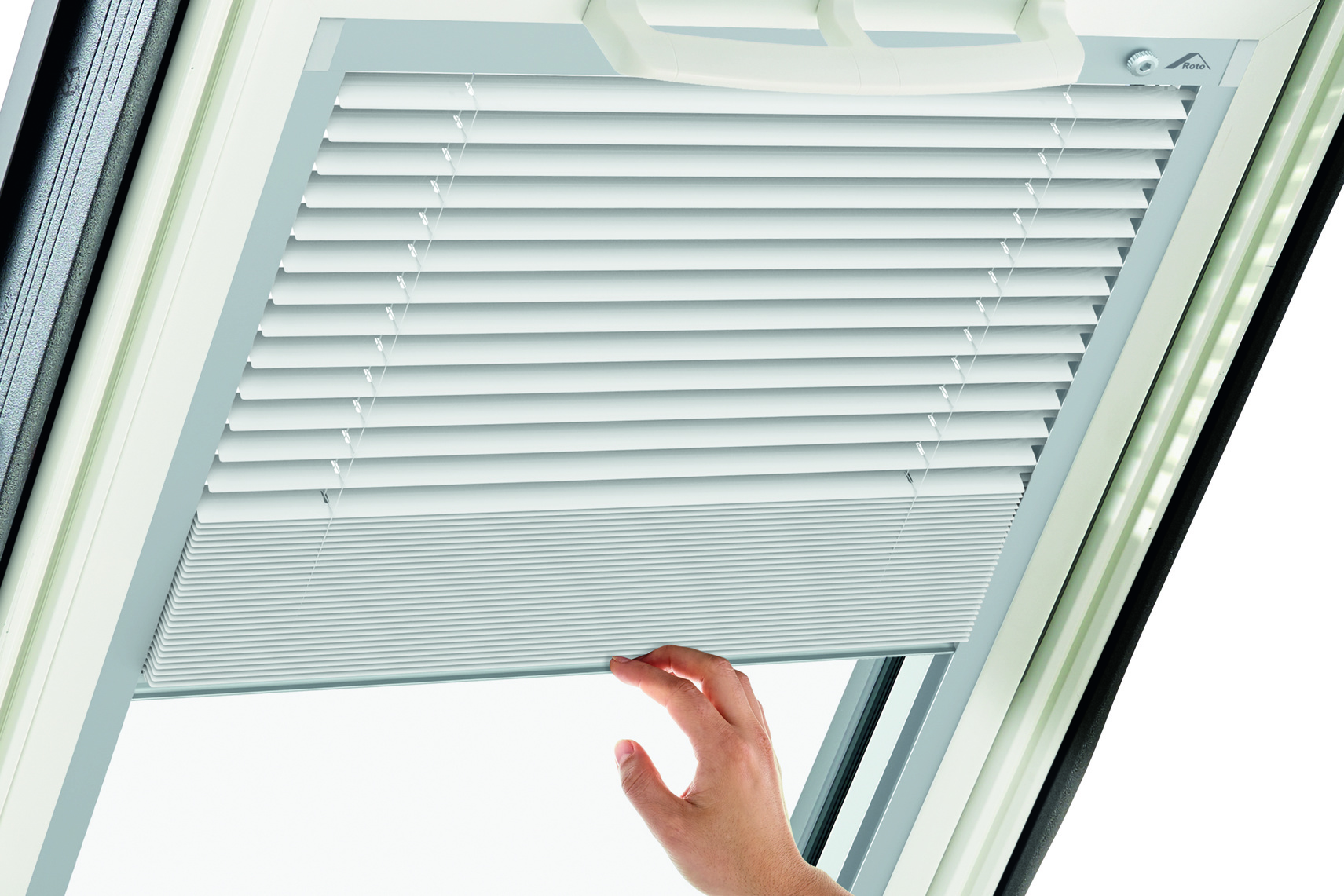 RotoQ ZJA Jalousette Gardine, Dekoration für Zuhause, Sonnenschutz, Fenster, Treppe